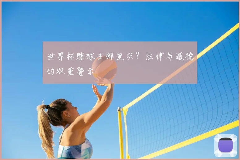 世界杯赌球去哪里买？法律与道德的双重警示